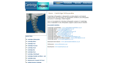 Desktop Screenshot of cambridgeorthopaedics.com